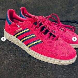 Rare Sample Tag Adidas Handball Spezial Red Blue Yellow 9 US 8.5 UK 42 2/3 EUR